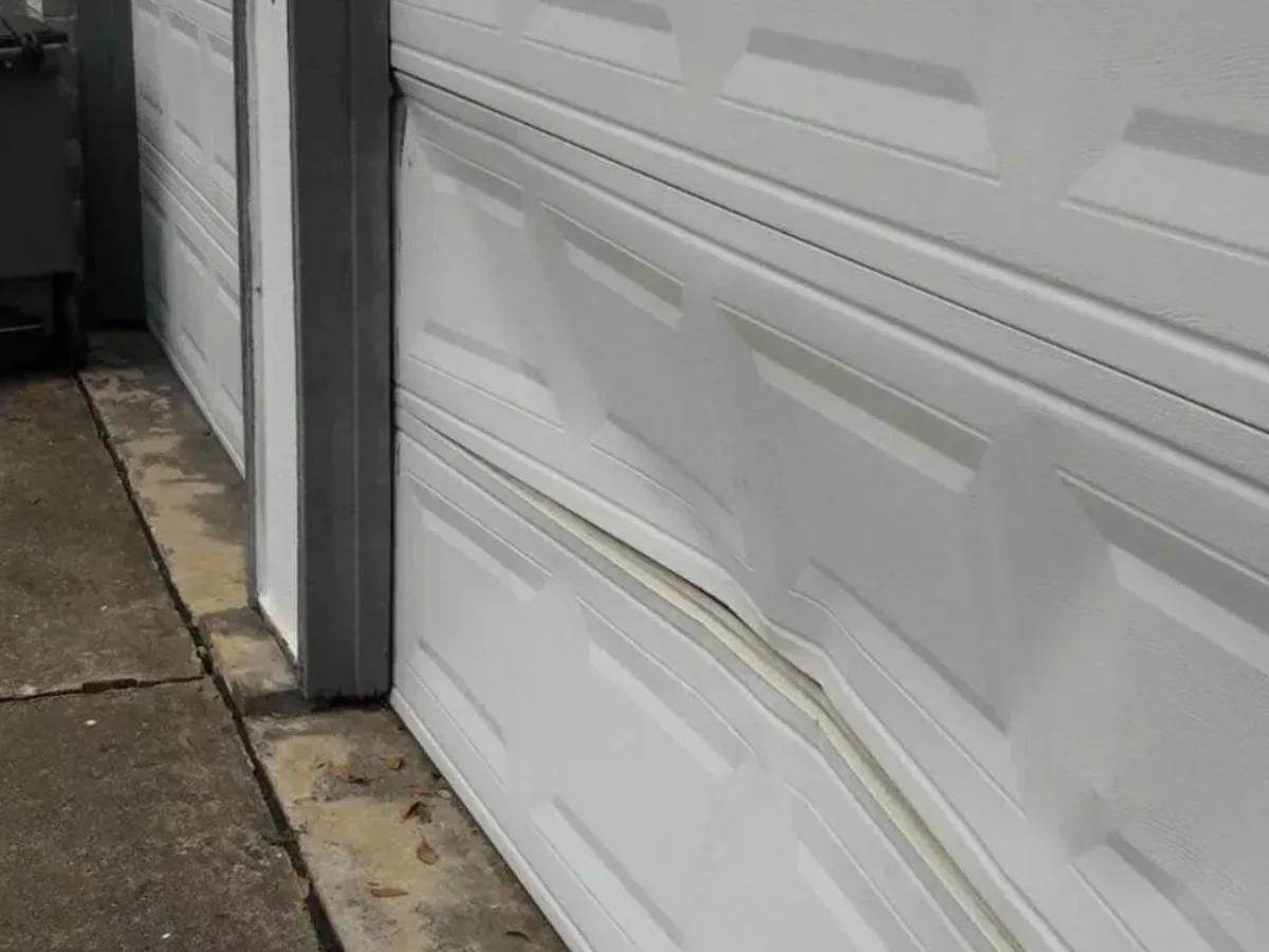 Damage garage door panel help