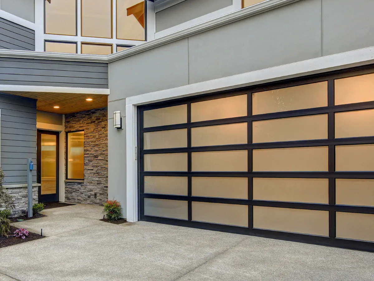 Glass garage door