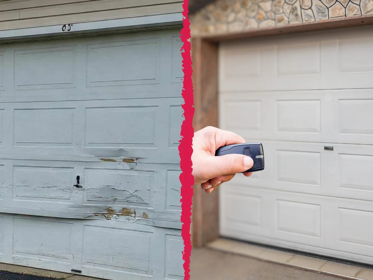 Old Garage Door Removal & Replacement