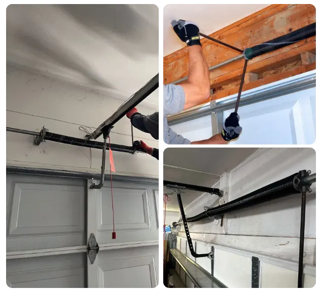 Garage door spring installation process